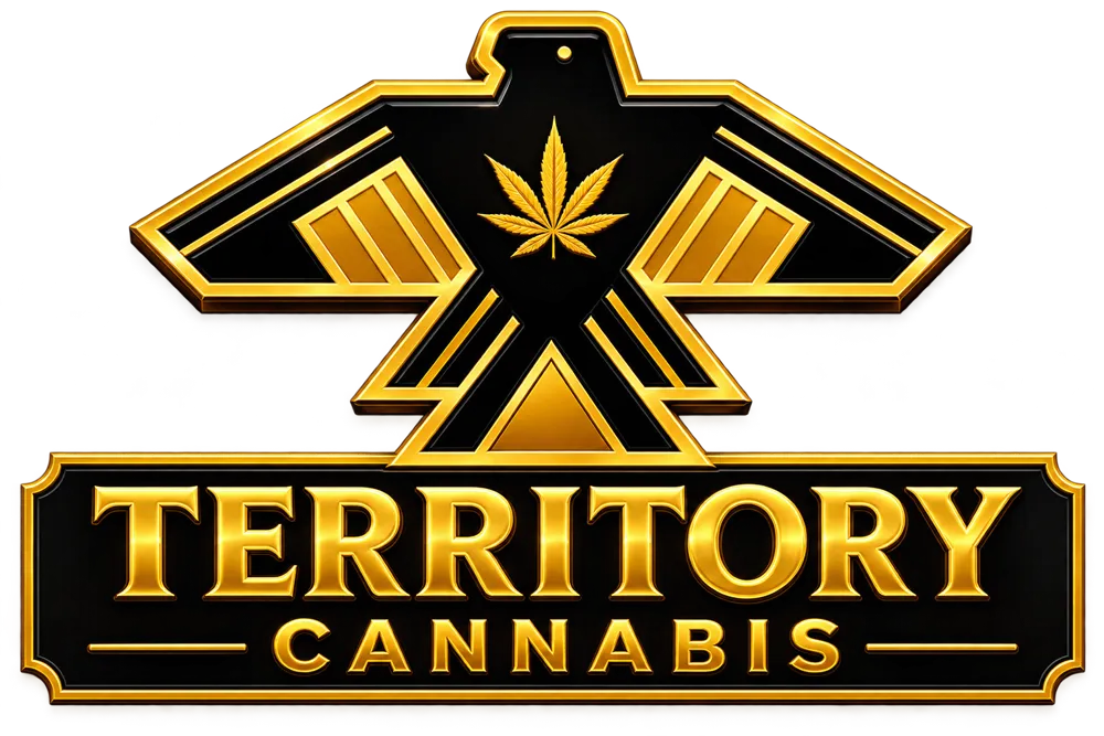 Territory Cannabis golden Thunderbird logo